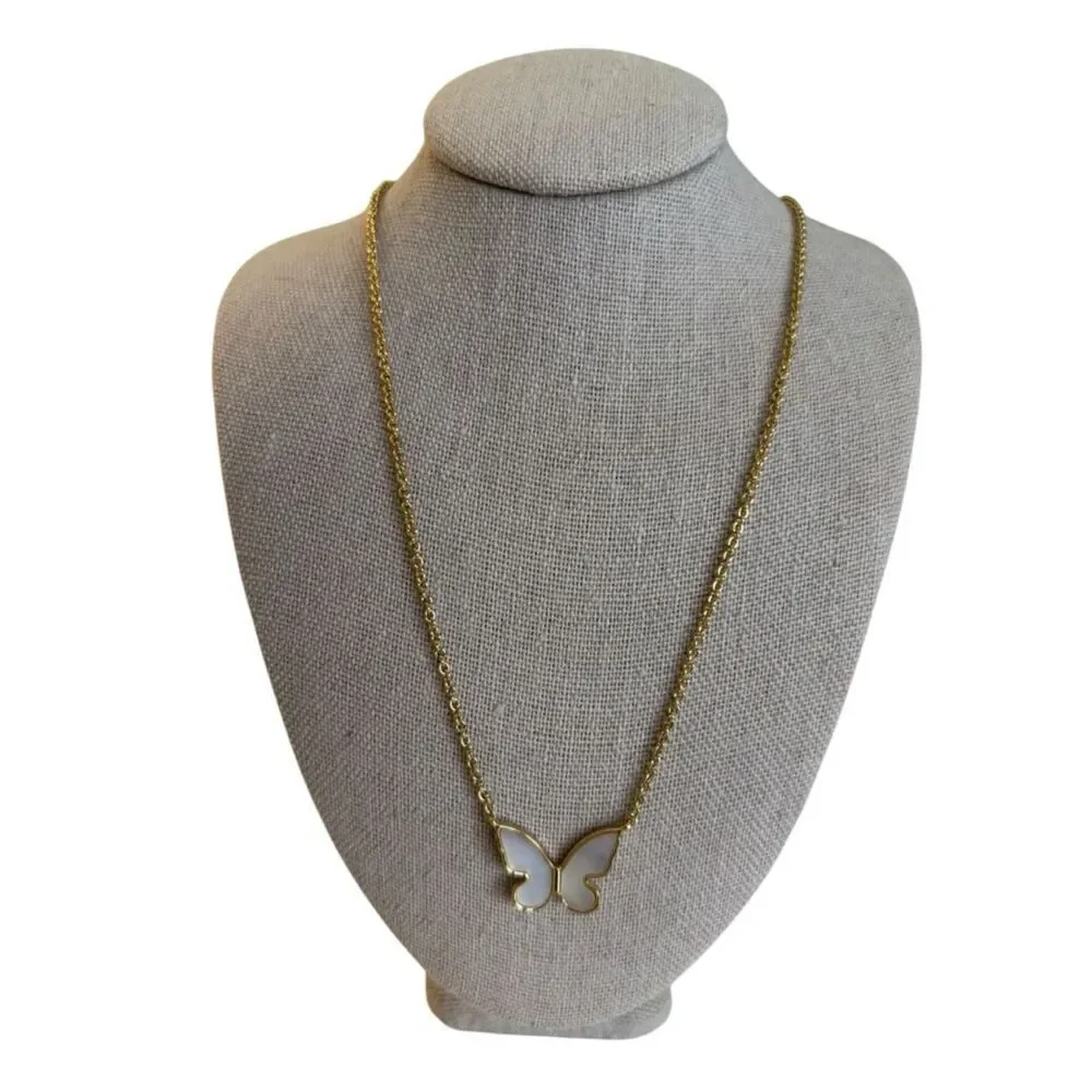 Kate Spade New York “All a Flutter” Mini Butterfly Pendant Necklace.